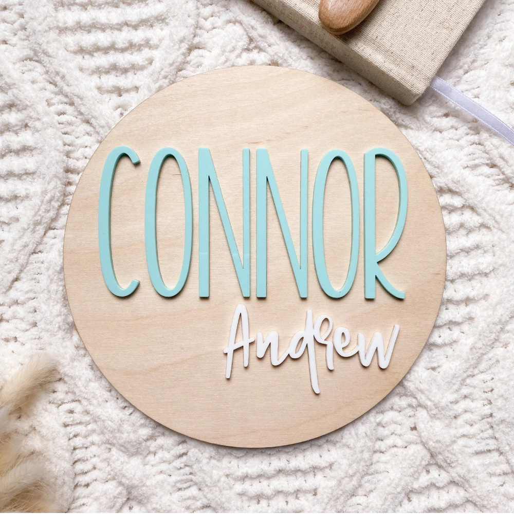 Wedding Party Supply - Placa de anuncio de nacimiento personalizada
