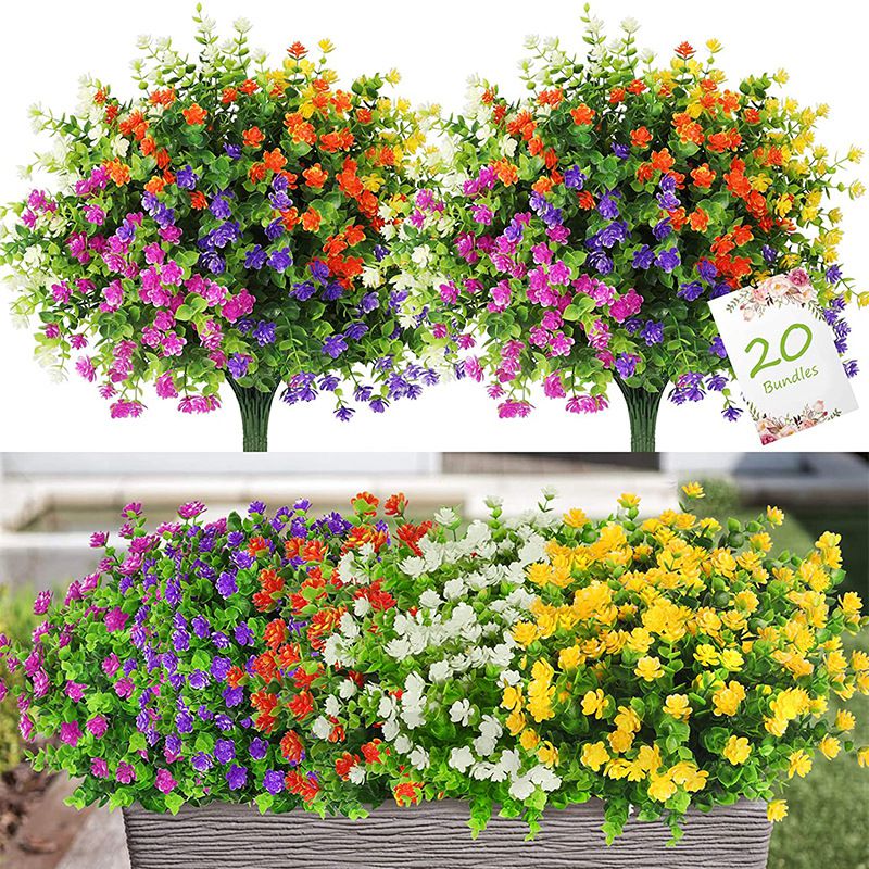 Flower Girl Basket - 3/6 Uds planta Artificial flor eucalipto