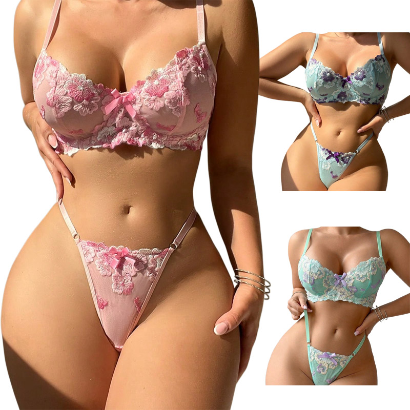 Good Floral & Wedding Decor Supply - Conjunto de Lencería Sexy con Bordado