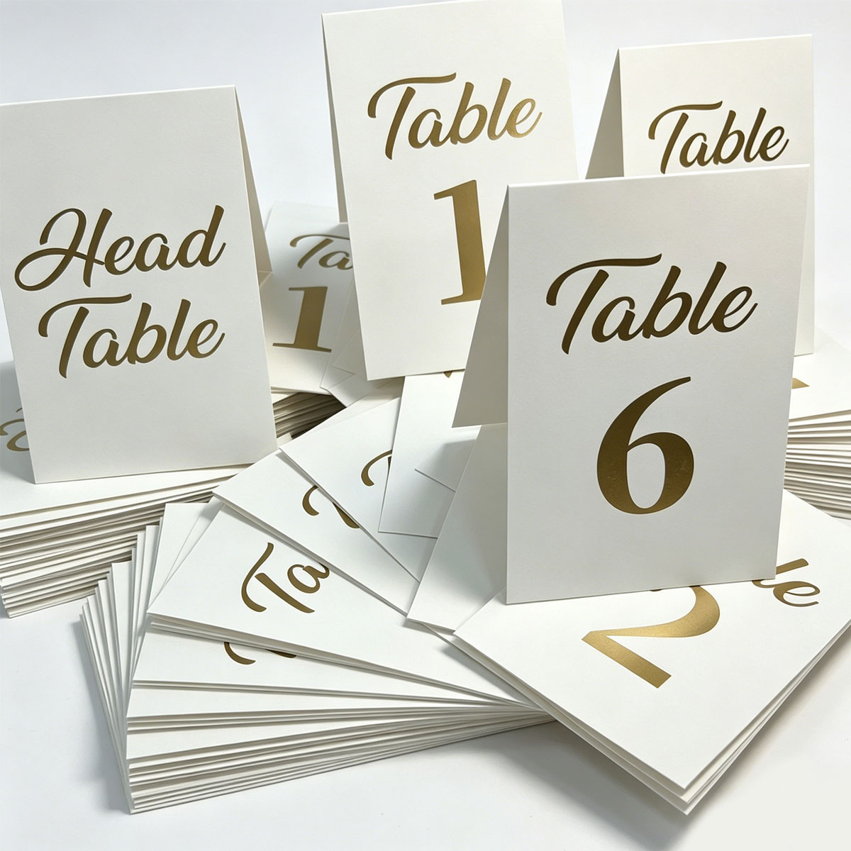 Table Number Gold - 1 Juego de Tarjetas de Número