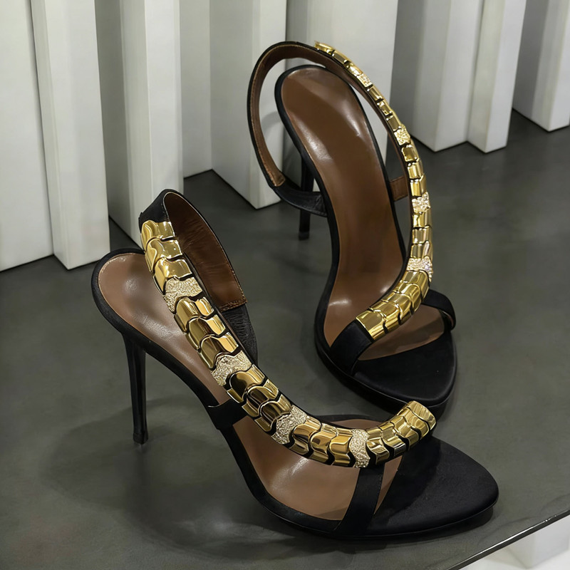 Sandalias de gladiador de saté - Wedding Super reseña y precio