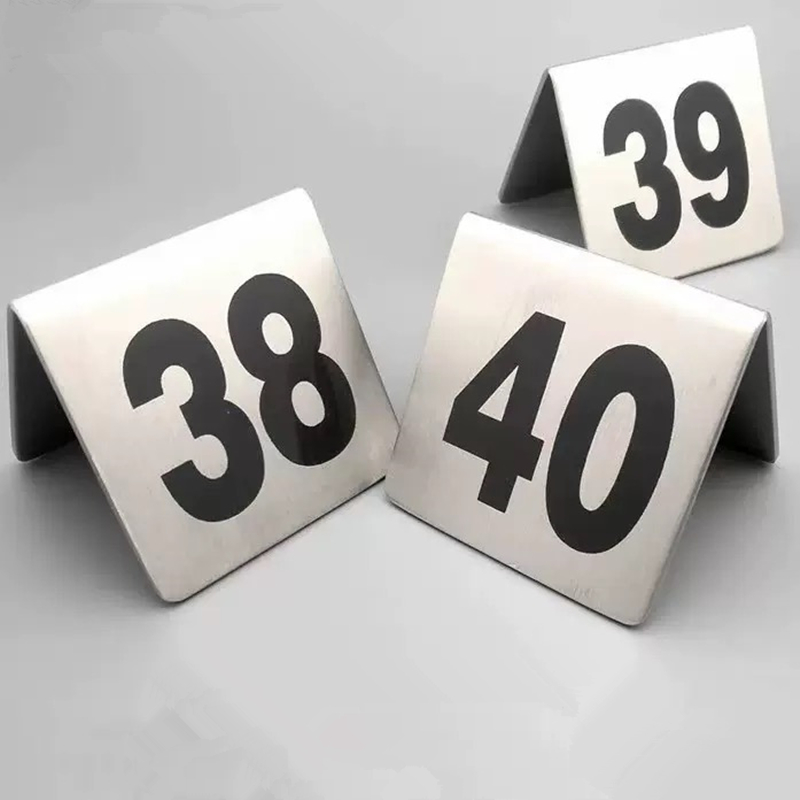 Números de mesa de acero inoxi - Table Number Gold reseña y precio