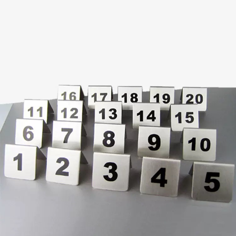 Números de mesa de acero inoxi - Table Number Gold reseña y precio