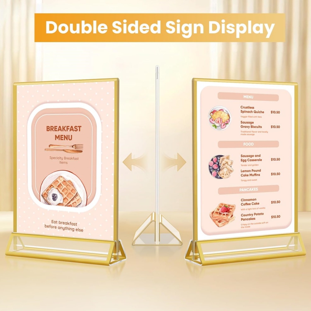 3 Porta Letreros Acrílicos Dor - Table Number Gold reseña y precio