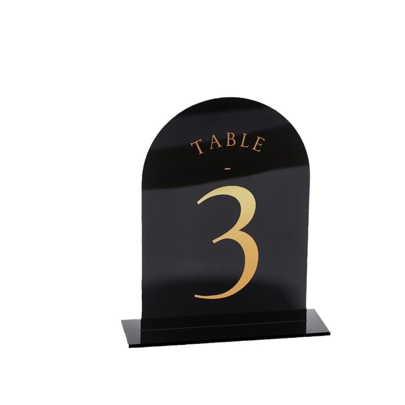 Números de mesa acrílicos arqu - Table Number Gold reseña y precio