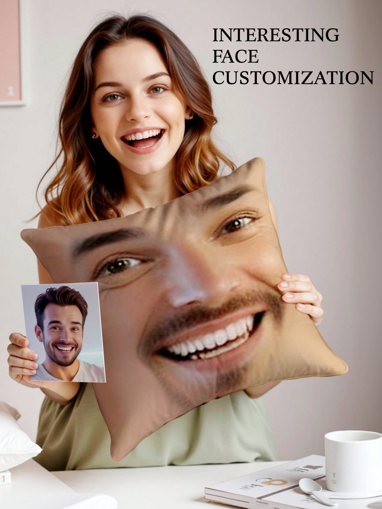 1 Almohada Cuadrada Personaliz - Wedding Party Supply reseña y precio