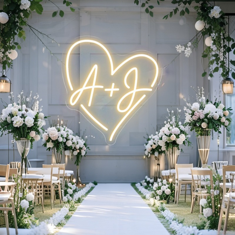Letrero de neón LED con inicia - Wedding Party Supply reseña y precio