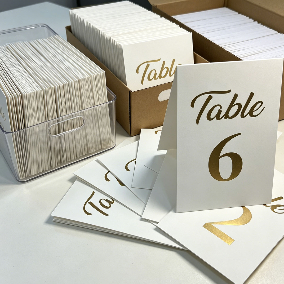 1 Juego de Tarjetas de Número  - Table Number Gold reseña y precio