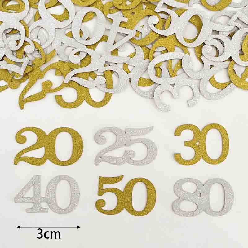 120 Piezas de Confeti para Cum - Table Number Gold reseña y precio