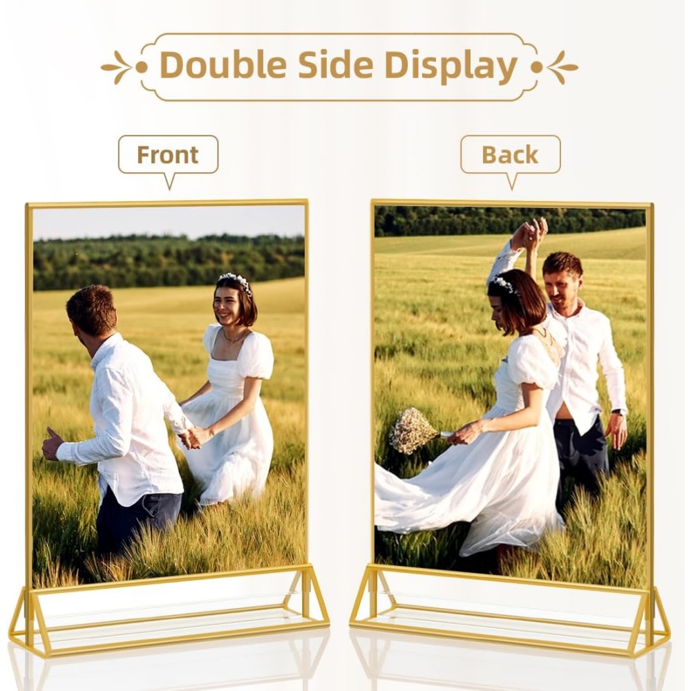 Paquete de 6 Portafotos Acríli - Table Number Gold reseña y precio