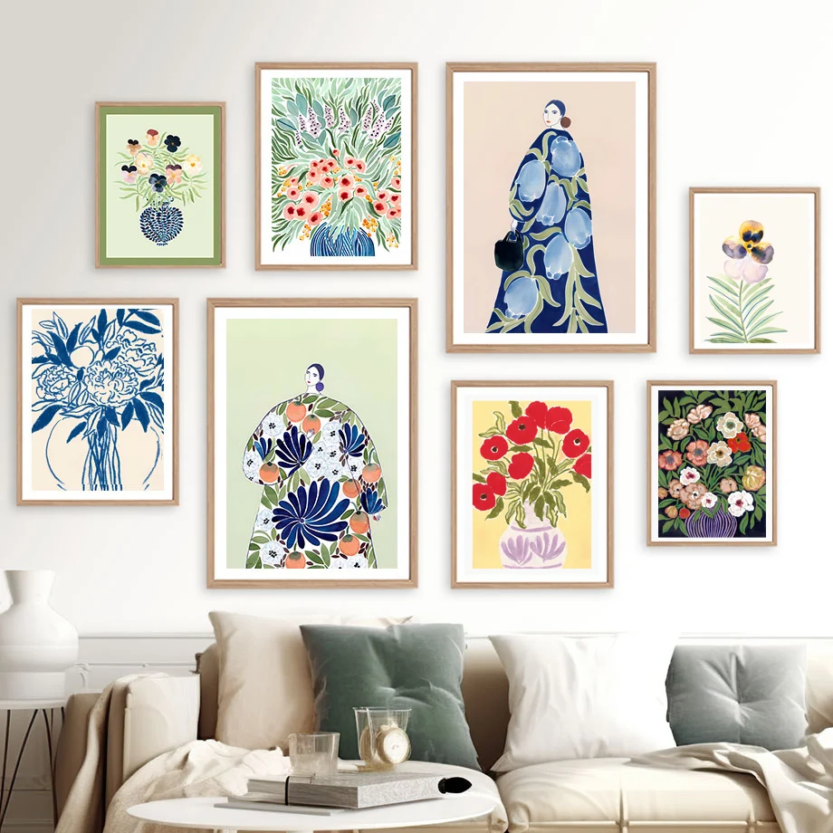 Cuadro Abstracto de Mujer y Fl - Flower Girl Basket reseña y precio