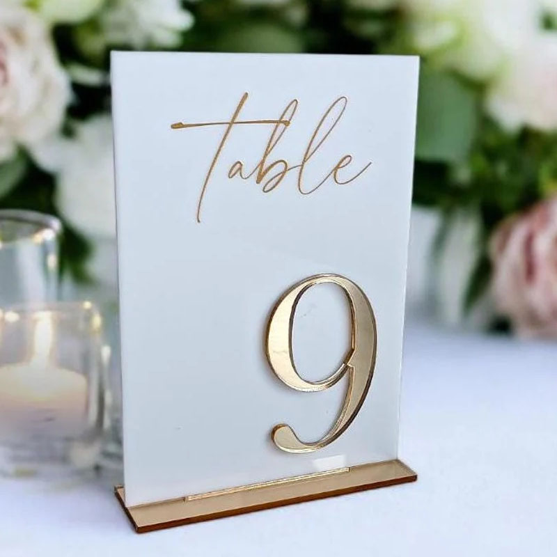 Números de Mesa para Ceremonia - Table Number Gold reseña y precio