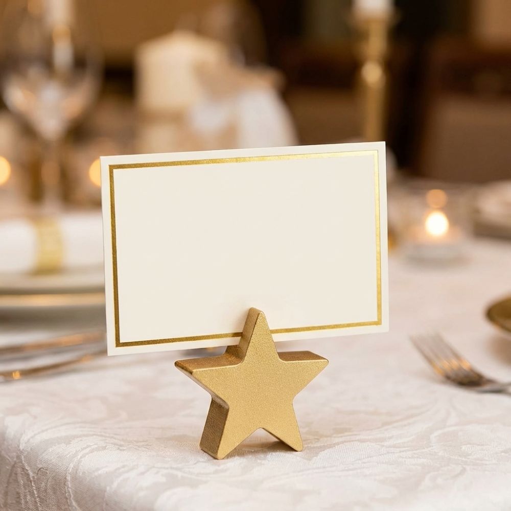 12 soportes de madera dorados  - Table Number Gold reseña y precio